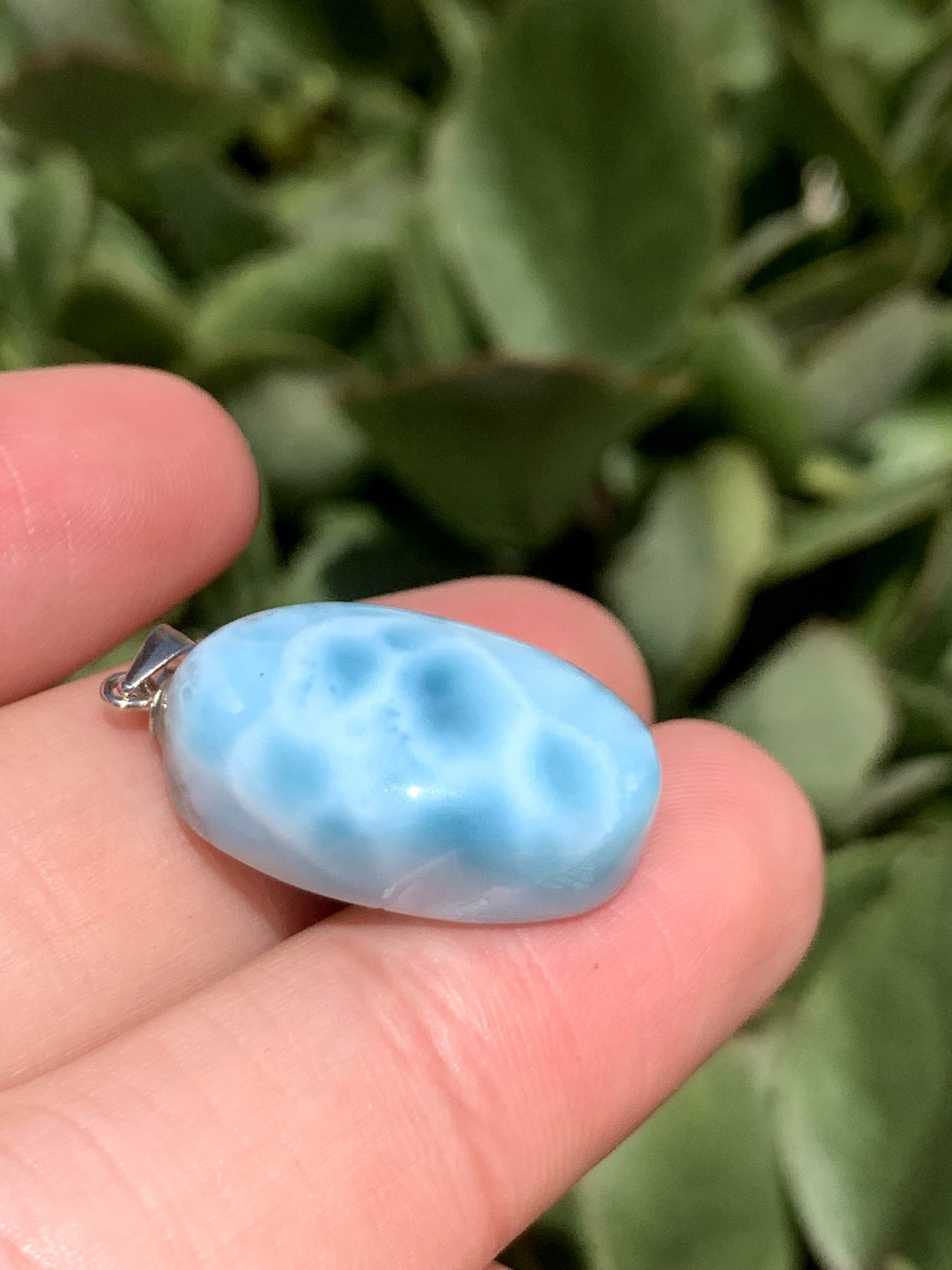 AA++ Natural Authentic Dominican Larimar Pendant,Gems Jewelry,Gems Pendant,Crystal Pendant,ET952