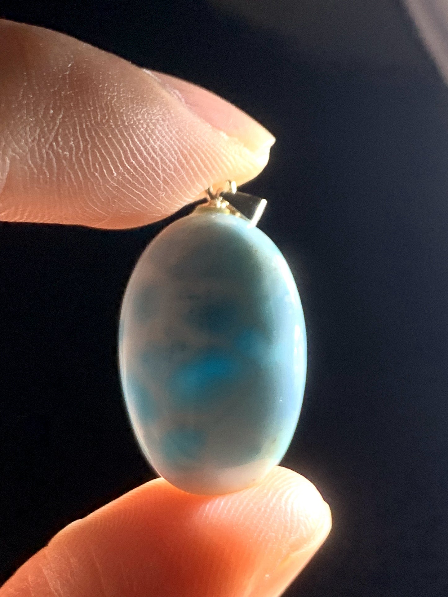 AA++ Natural Authentic Dominican Larimar Pendant,Gems Jewelry,Gems Pendant,Crystal Pendant,ET952