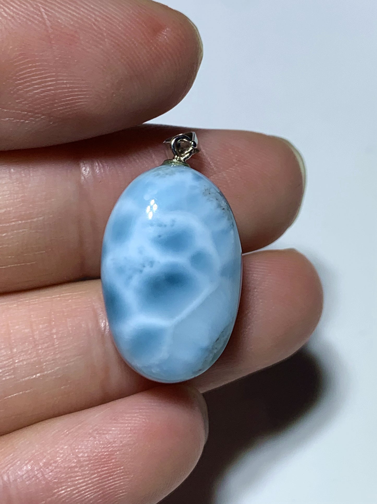 AA++ Natural Authentic Dominican Larimar Pendant,Gems Jewelry,Gems Pendant,Crystal Pendant,ET952