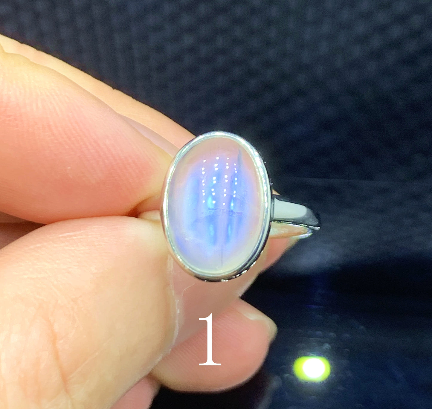 AAAA+ Natural Authentic Moonstone Ring,Moonstone Necklace Sterling Silver,Rainbow Moonstone Ring ET968