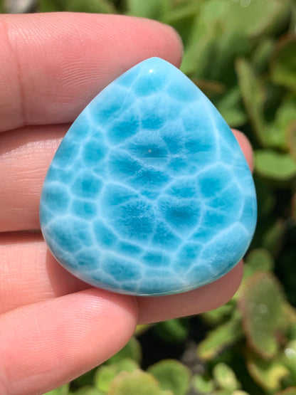 AAAAA Natural Dominican Larimar Pendant, Larimar Stone, Larimar Jewelry, Collectible Quality Gems ET976