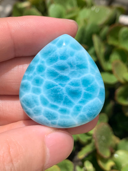 AAAAA Natural Dominican Larimar Pendant, Larimar Stone, Larimar Jewelry, Collectible Quality Gems ET976