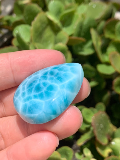 AAAAA Natural Dominican Larimar Pendant, Larimar Stone, Larimar Jewelry, Collectible Quality Gems ET976