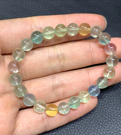 AAAA Authentic Natural Fluorite Bracelet,8mm Bracelet,Gemstone Bracelet,Handmade Jewelry,Women Bracelet ET989