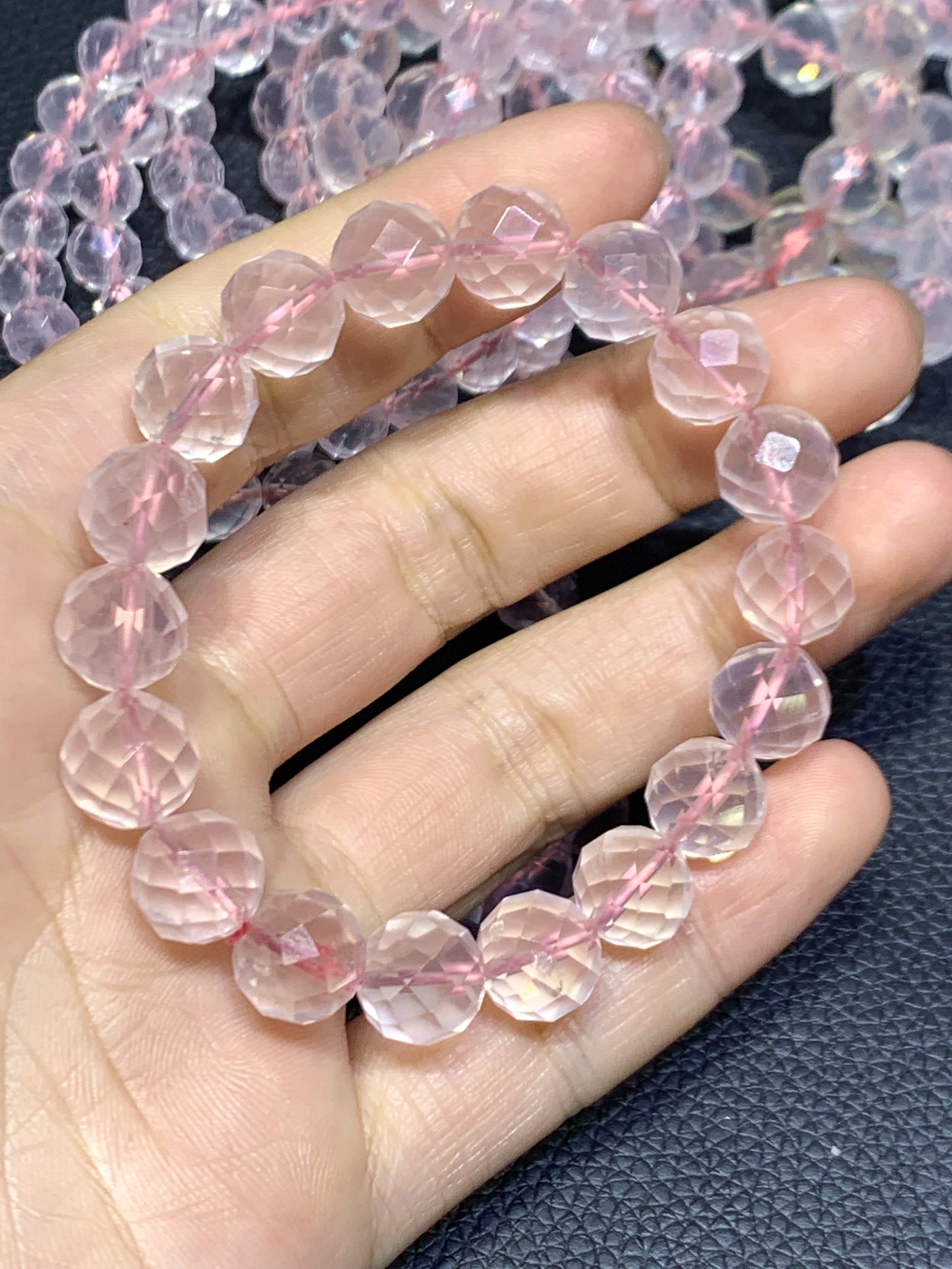 Natrual Rose Quartz Bracelet,Crystal Bracelet,Gems Bracelet,10mm Bracelet,12mm Bracelet,,Gemstone Bracelet,Handmade Jewelry,ET1008