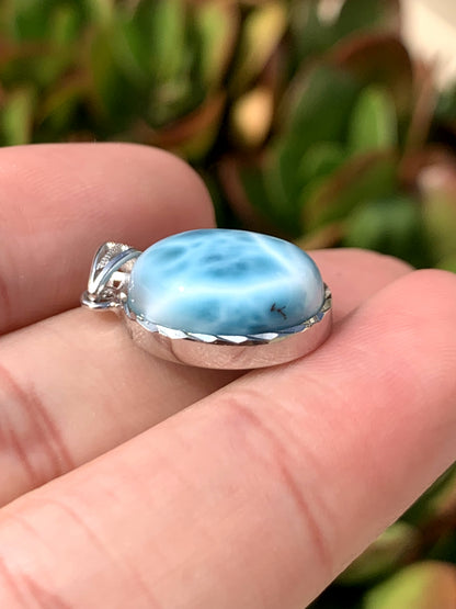 AAA++ Natural Authentic Dominican Larimar Pendant,Gems Jewelry,Gems Pendant,Crystal Pendant,ET1048