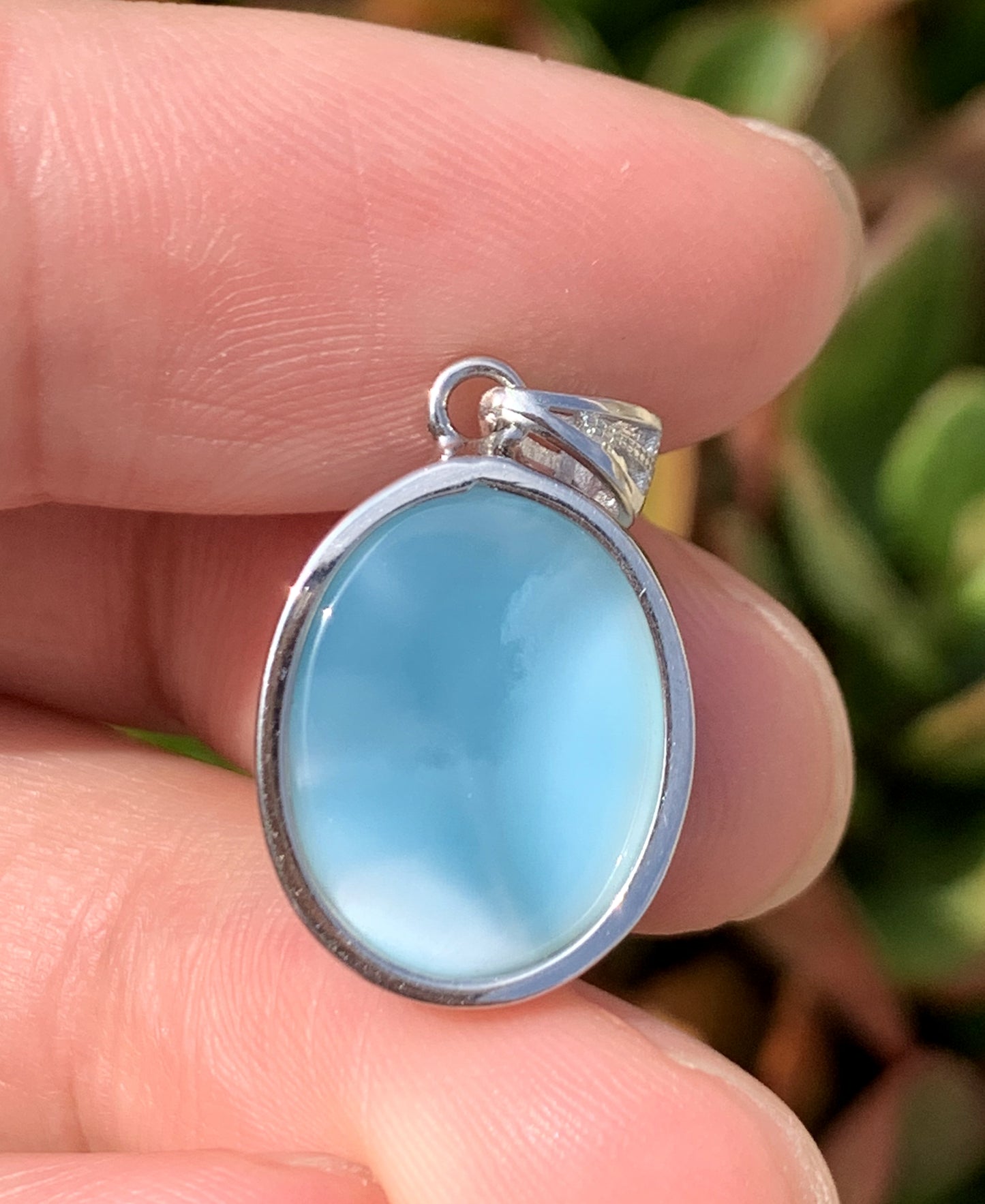 AAA++ Natural Authentic Dominican Larimar Pendant,Gems Jewelry,Gems Pendant,Crystal Pendant,ET1048