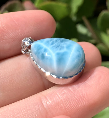 AAAA Natural Authentic Dominican Larimar Pendant,Gems Jewelry,Gems Pendant,Crystal Pendant ET1059