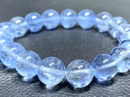 AAAA Natural Authentic Aquamarine Bracelet,March Birthstone,Crystal Bracelet,Handmade Jewelry,Gems Bracelet,Personalized Jewelry,10mm Bracelet ET1009