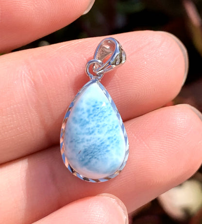 AAA Natural Authentic Dominican Larimar Pendant,Gems Jewelry,Gems Pendant,Crystal Pendant,ET645