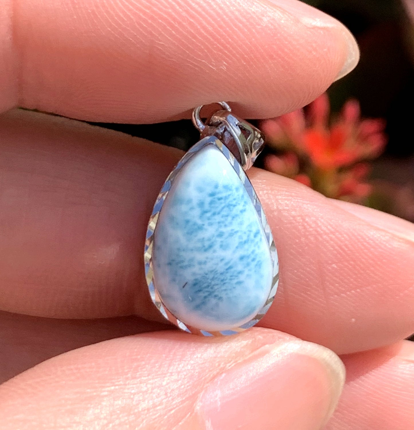 AAA Natural Authentic Dominican Larimar Pendant,Gems Jewelry,Gems Pendant,Crystal Pendant,ET645