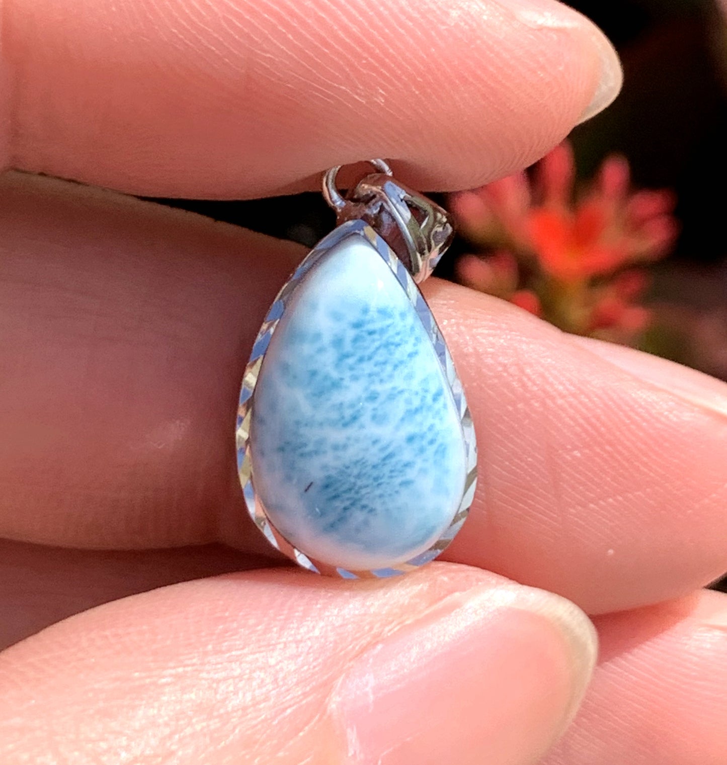 AAA Natural Authentic Dominican Larimar Pendant,Gems Jewelry,Gems Pendant,Crystal Pendant,ET645