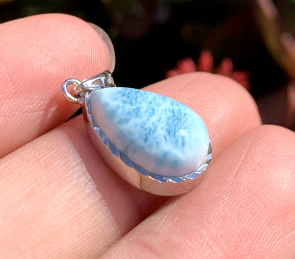 AAA Natural Authentic Dominican Larimar Pendant,Gems Jewelry,Gems Pendant,Crystal Pendant,ET645