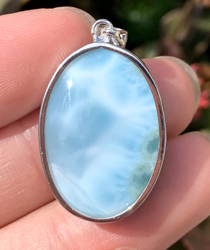 AAA Natural Authentic Dominican Larimar Pendant,Gems Jewelry,Gems Pendant,Crystal Pendant,ET655