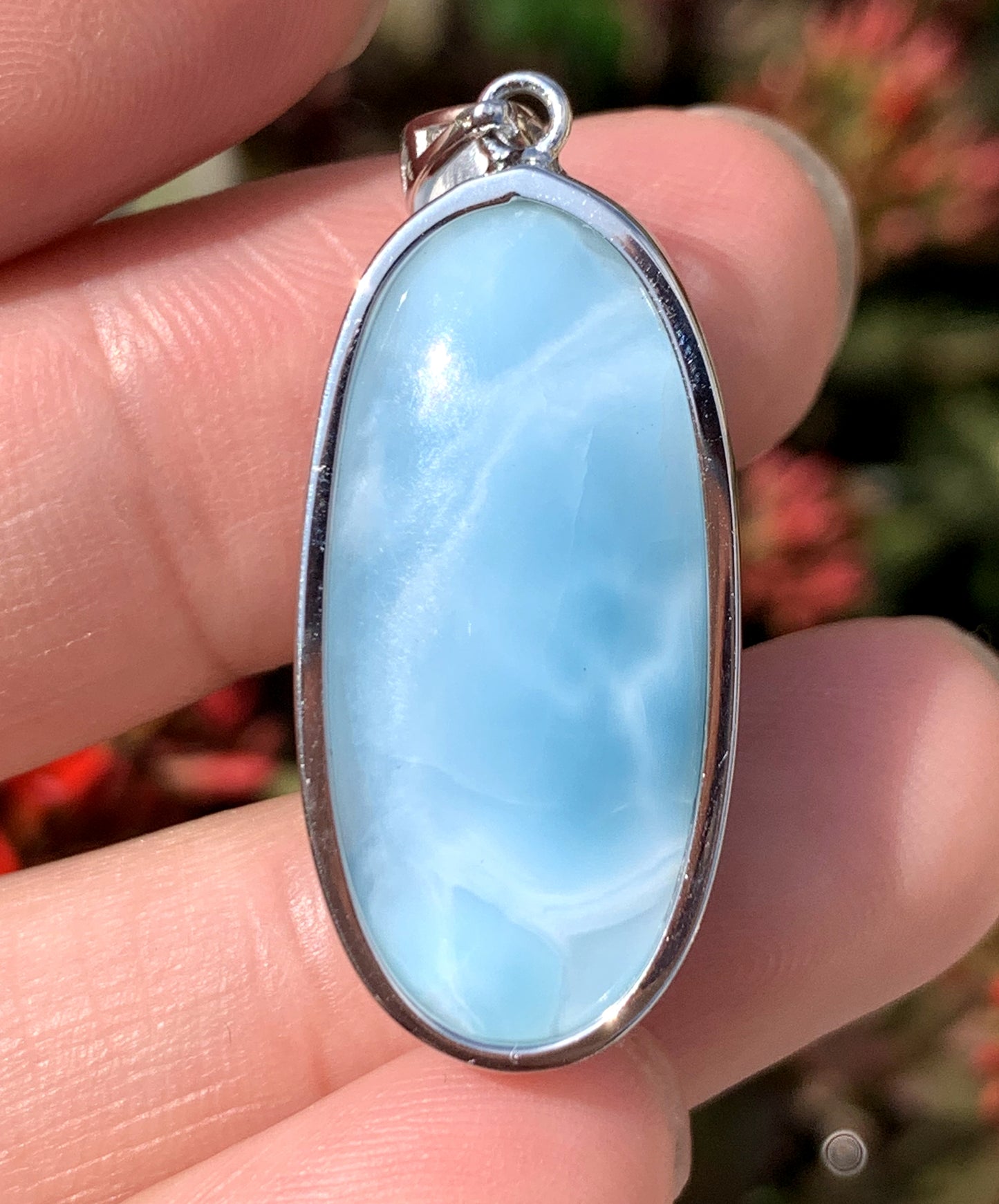 AAA+ Natural Authentic Dominican Larimar Pendant,Gems Jewelry,Gems Pendant,Crystal Pendant ET671