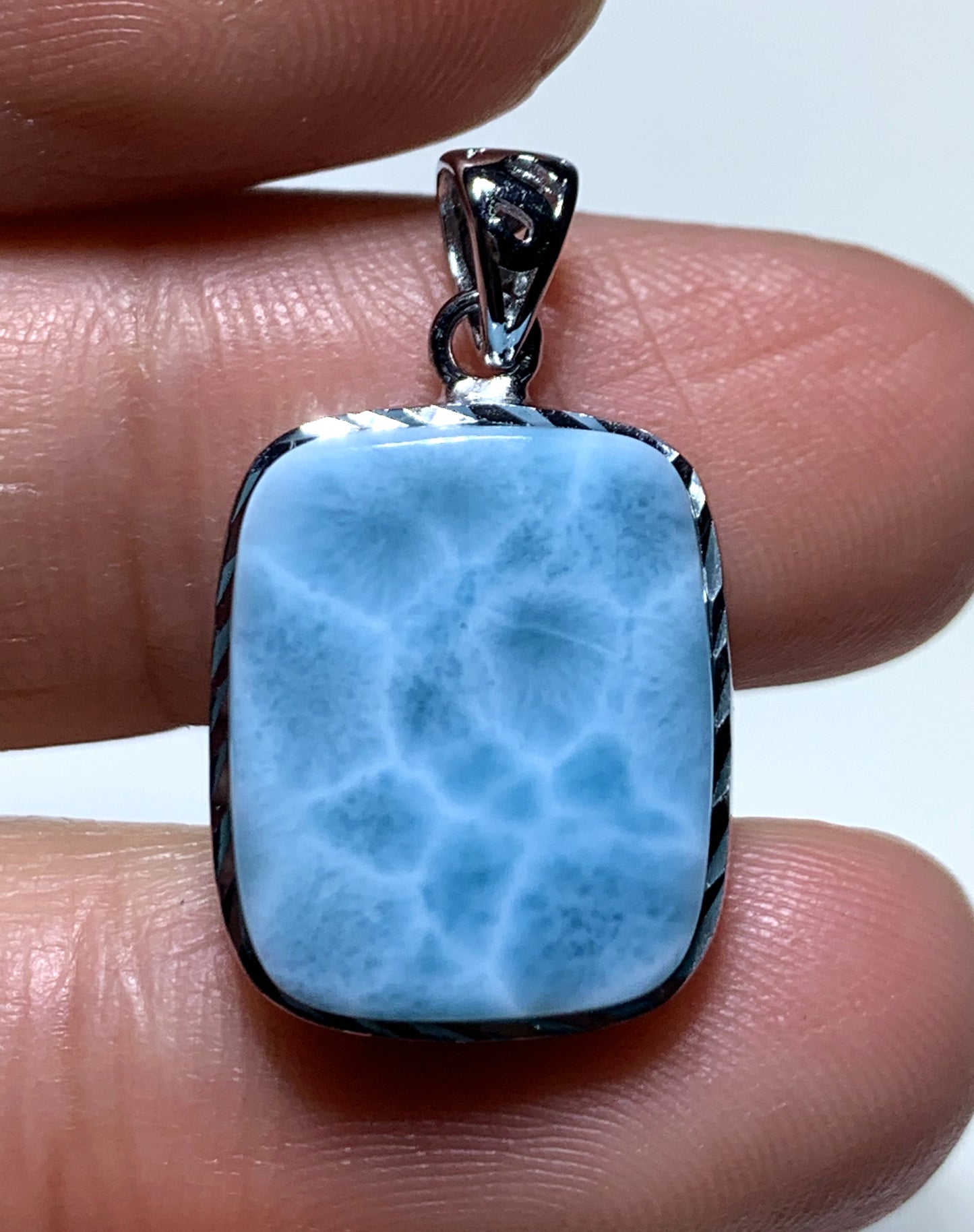 AAA Natural Authentic Dominican Larimar Pendant,Gems Jewelry,Gems Pendant,Crystal Pendant,ET690