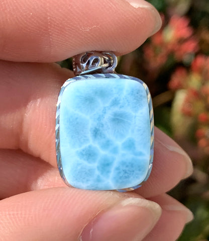 AAA Natural Authentic Dominican Larimar Pendant,Gems Jewelry,Gems Pendant,Crystal Pendant,ET690