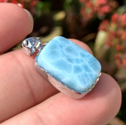 AAA Natural Authentic Dominican Larimar Pendant,Gems Jewelry,Gems Pendant,Crystal Pendant,ET690