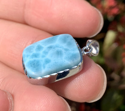 AAA Natural Authentic Dominican Larimar Pendant,Gems Jewelry,Gems Pendant,Crystal Pendant,ET690