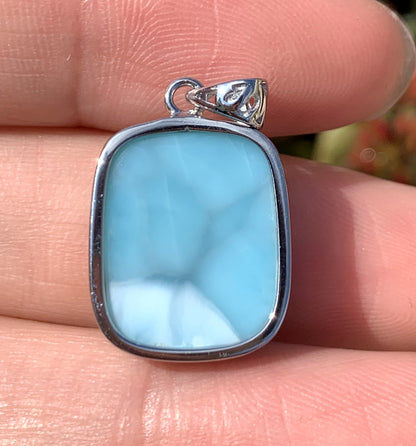 AAA Natural Authentic Dominican Larimar Pendant,Gems Jewelry,Gems Pendant,Crystal Pendant,ET690