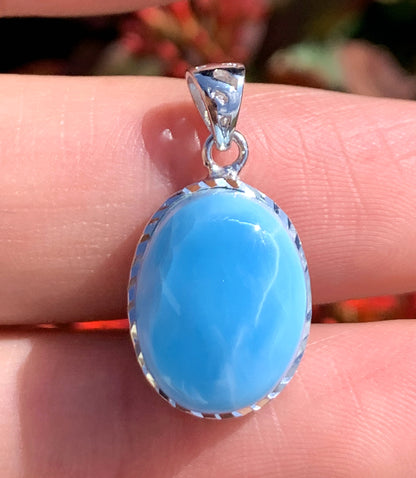 AAA+ Natural Authentic Dominican Larimar Pendant,Gems Jewelry,Gems Pendant,Crystal Pendant,ET553