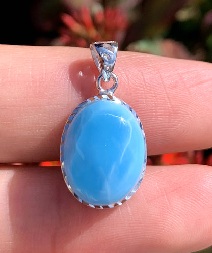 AAA+ Natural Authentic Dominican Larimar Pendant,Gems Jewelry,Gems Pendant,Crystal Pendant,ET553