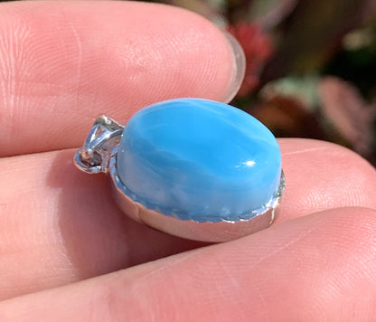 AAA+ Natural Authentic Dominican Larimar Pendant,Gems Jewelry,Gems Pendant,Crystal Pendant,ET553