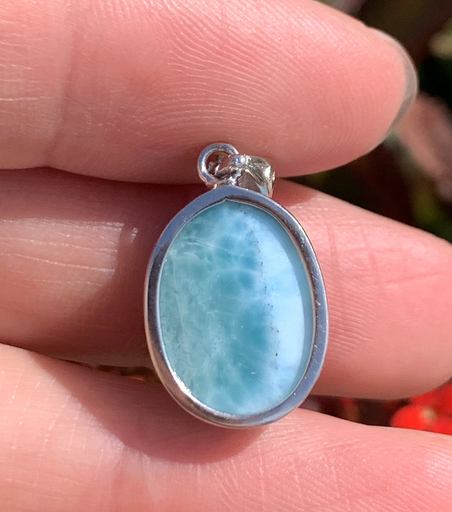 AAA+ Natural Authentic Dominican Larimar Pendant,Gems Jewelry,Gems Pendant,Crystal Pendant,ET553