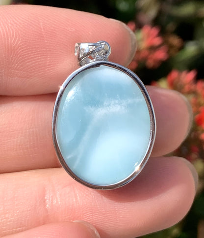 AAAA Natural Authentic Dominican Larimar Pendant,Gems Jewelry,Gems Pendant,Crystal Pendant,ET561