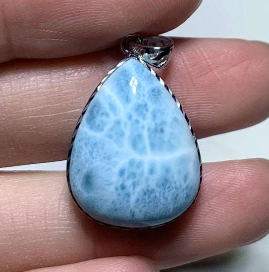 AAAA Natural Authentic Dominican Larimar Pendant,Gems Jewelry,Gems Pendant,Crystal Pendant,ET583