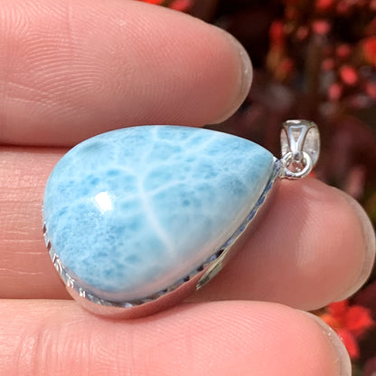 AAAA Natural Authentic Dominican Larimar Pendant,Gems Jewelry,Gems Pendant,Crystal Pendant,ET583