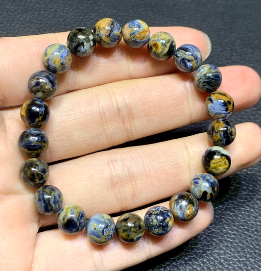 AAAA+ Authentic Natural Namibia Pietersite Bracelet,9mm Bracelet,Colored Bracelet,Handmade Jewelry ET852