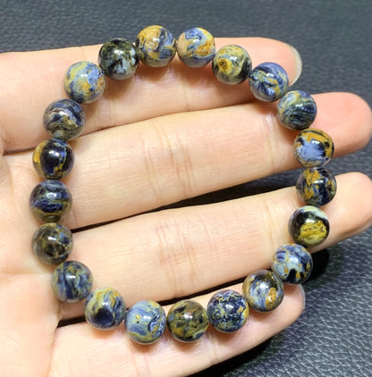 AAAA+ Authentic Natural Namibia Pietersite Bracelet,9mm Bracelet,Colored Bracelet,Handmade Jewelry ET852