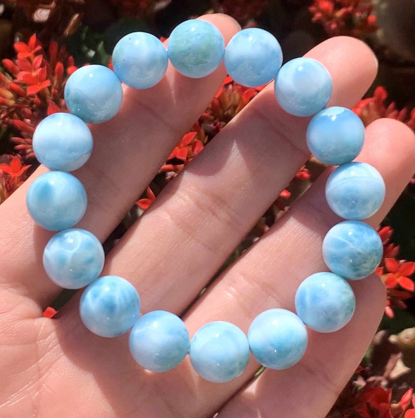 AAA Natural Authentic Dominican Larimar Bracelet,Larimar,Crystal Bracelet,Gems Bracelet ET626(01)