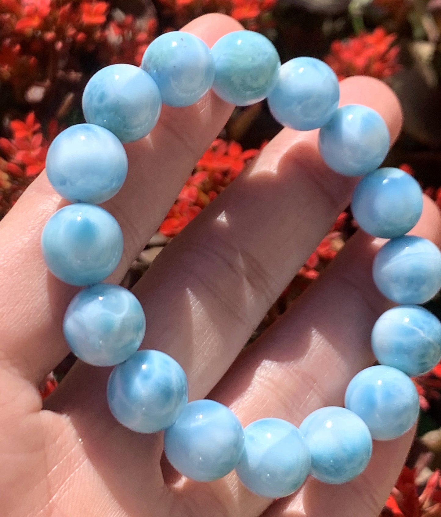 AAA Natural Authentic Dominican Larimar Bracelet,Larimar,Crystal Bracelet,Gems Bracelet ET626(01)