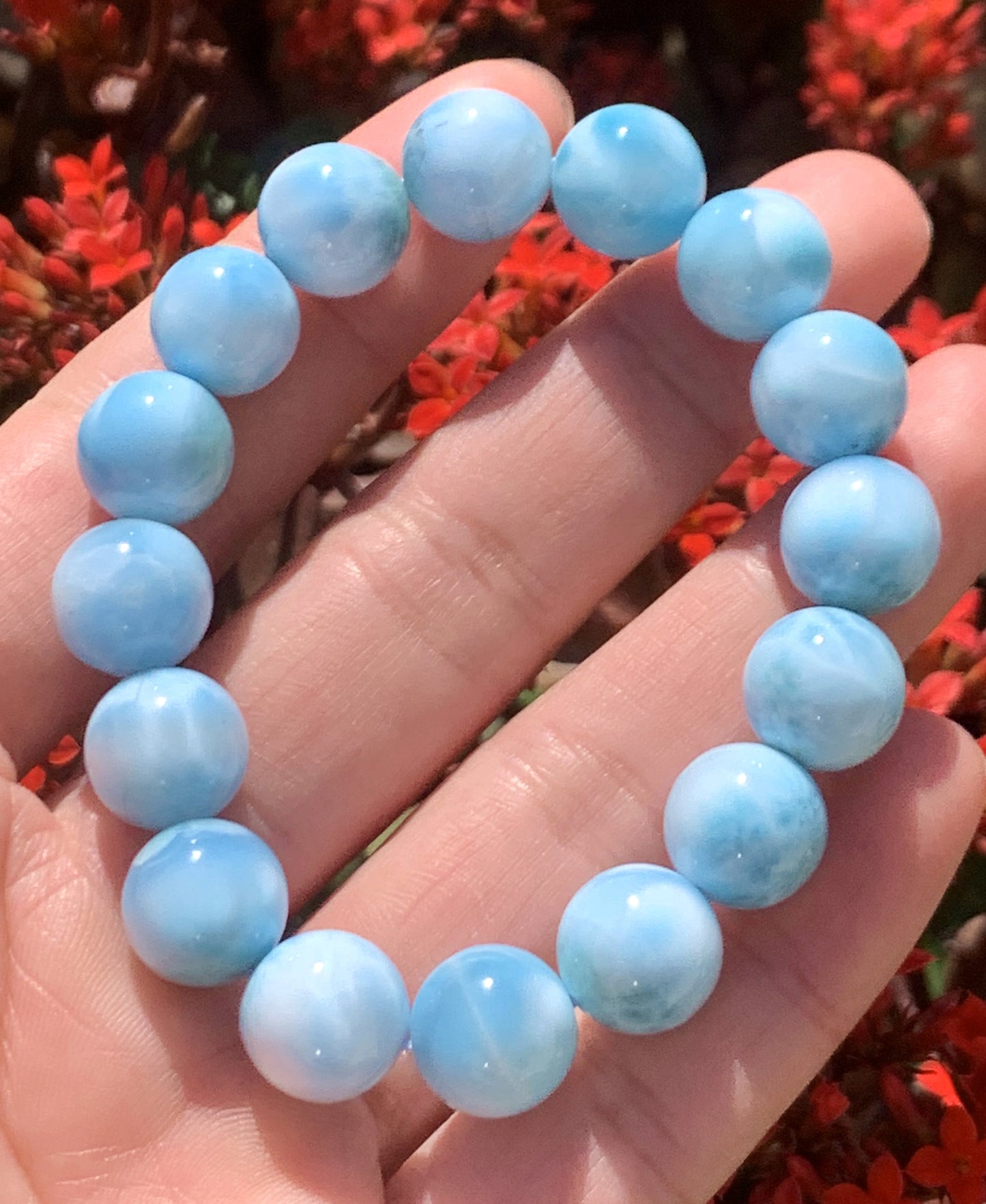 AAA Natural Authentic Dominican Larimar Bracelet,Larimar,Crystal Bracelet,Gems Bracelet ET626(01)