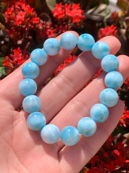 AAA Natural Authentic Dominican Larimar Bracelet,Larimar,Crystal Bracelet,Gems Bracelet ET626(01)