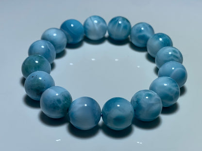 AAA Natural Authentic Dominican Larimar Bracelet,Larimar,Crystal Bracelet,Gems Bracelet ET626(01)