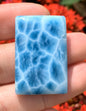 Natural Authentic Dominican Larimar Pendant,Larimar Stone,Larimar Jewelry,Square Larimar Pendant,Larimar Necklace,Pendant Necklace,ET090