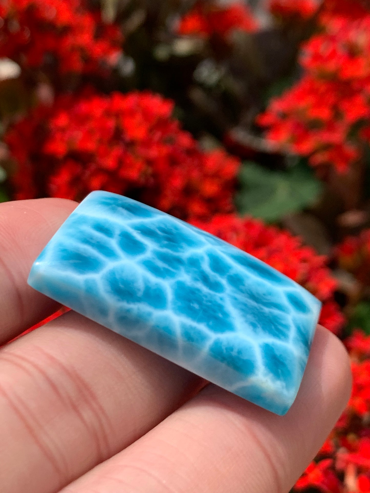 Natural Authentic Dominican Larimar Pendant,Larimar Stone,Larimar Jewelry,Square Larimar Pendant,Larimar Necklace,Pendant Necklace,ET090