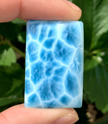 Natural Authentic Dominican Larimar Pendant,Larimar Stone,Larimar Jewelry,Square Larimar Pendant,Larimar Necklace,Pendant Necklace,ET090