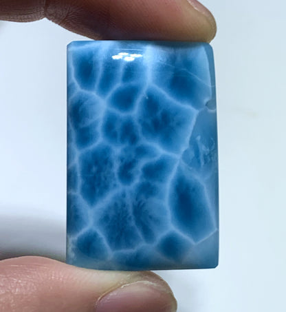 Natural Authentic Dominican Larimar Pendant,Larimar Stone,Larimar Jewelry,Square Larimar Pendant,Larimar Necklace,Pendant Necklace,ET090