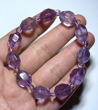 AAAA Authentic Natural Fluorite Bracelet,11.2mm Bracelet,Gemstone Bracelet,Handmade Jewelry,Women Bracelet ET1084