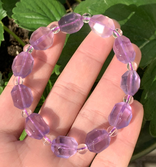 AAAA Authentic Natural Fluorite Bracelet,11.2mm Bracelet,Gemstone Bracelet,Handmade Jewelry,Women Bracelet ET1084