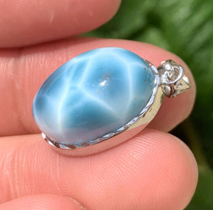 AAAA Natural Authentic Dominican Larimar Pendant,Gems Jewelry,Gems Pendant,Crystal Pendant,ET1101