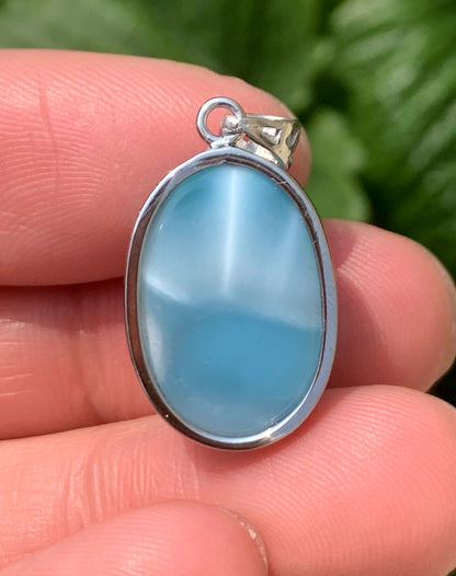 AAAA Natural Authentic Dominican Larimar Pendant,Gems Jewelry,Gems Pendant,Crystal Pendant,ET1101