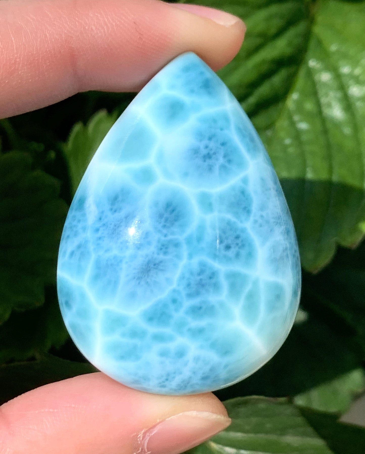 AAAA+ Natural Authentic Dominican Larimar Pendant,Gems Jewelry,Gems Pendant,Crystal Pendant,ET441