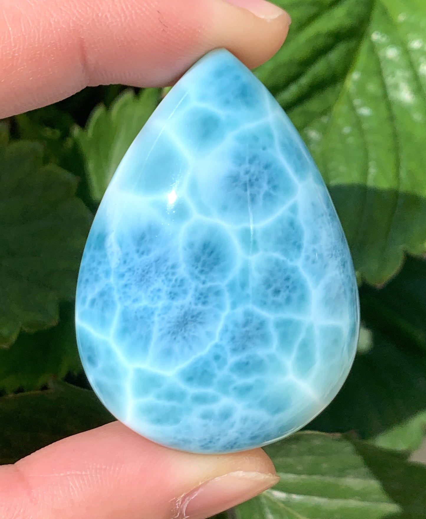 AAAA+ Natural Authentic Dominican Larimar Pendant,Gems Jewelry,Gems Pendant,Crystal Pendant,ET441