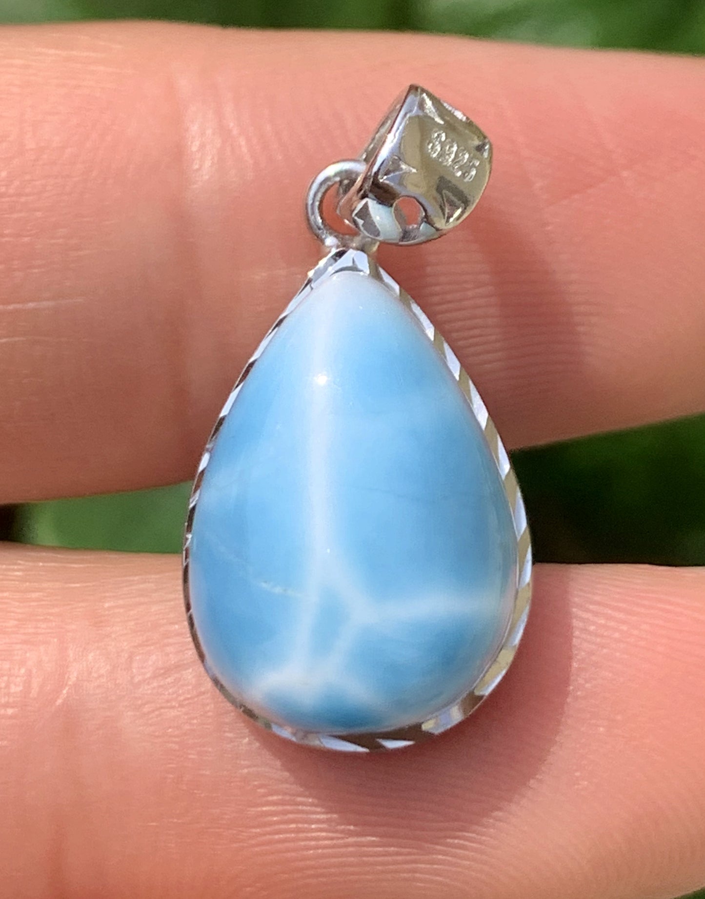 AAAA Natural Authentic Dominican Larimar Pendant,Larimar Necklace,Crystal Pendant,Gems Pendant ET1106