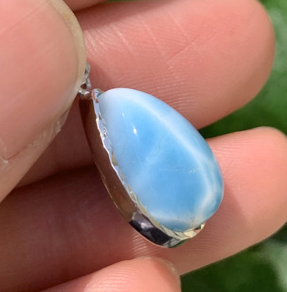 AAAA Natural Authentic Dominican Larimar Pendant,Larimar Necklace,Crystal Pendant,Gems Pendant ET1106